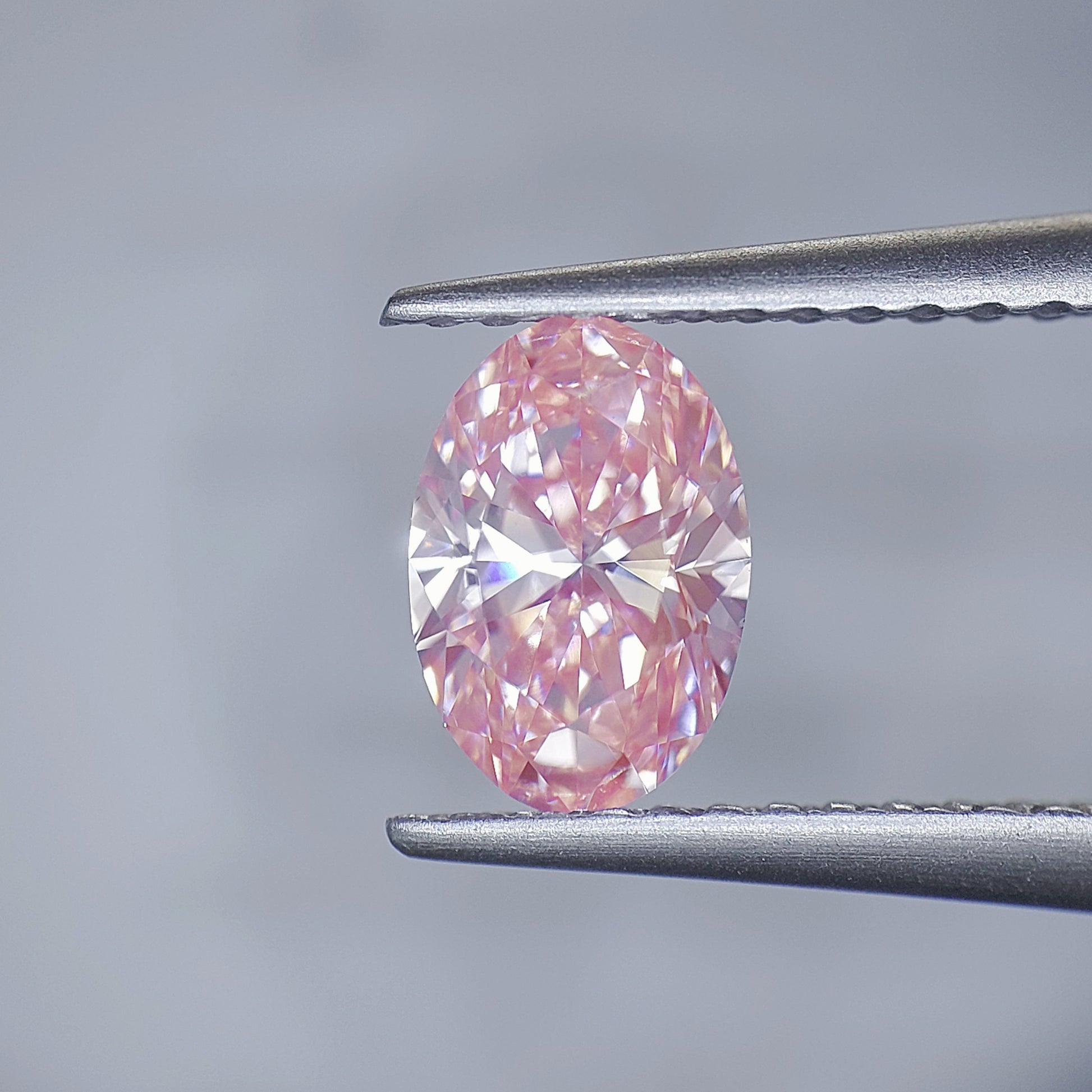 Fancy Intense Pink Oval Cut Lab Grown Diamond Carat – Pura
