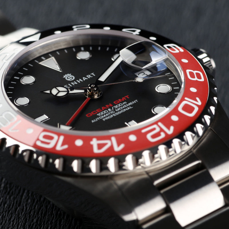 Steinhart | Diver Watch | Ocean 39 GMT BLACK-RED Ceramic – Pura