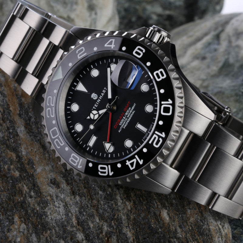 Steinhart | Diver Watch | GMT-OCEAN One BLACK Ceramic – Pura